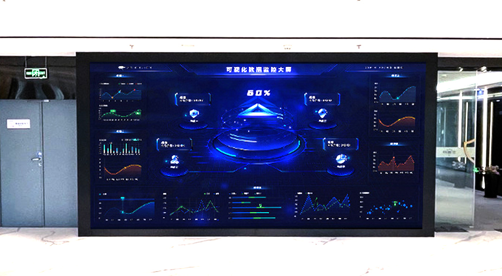 3499拉斯维加斯龙显系列led小间距大屏亮相安盾网科技展厅